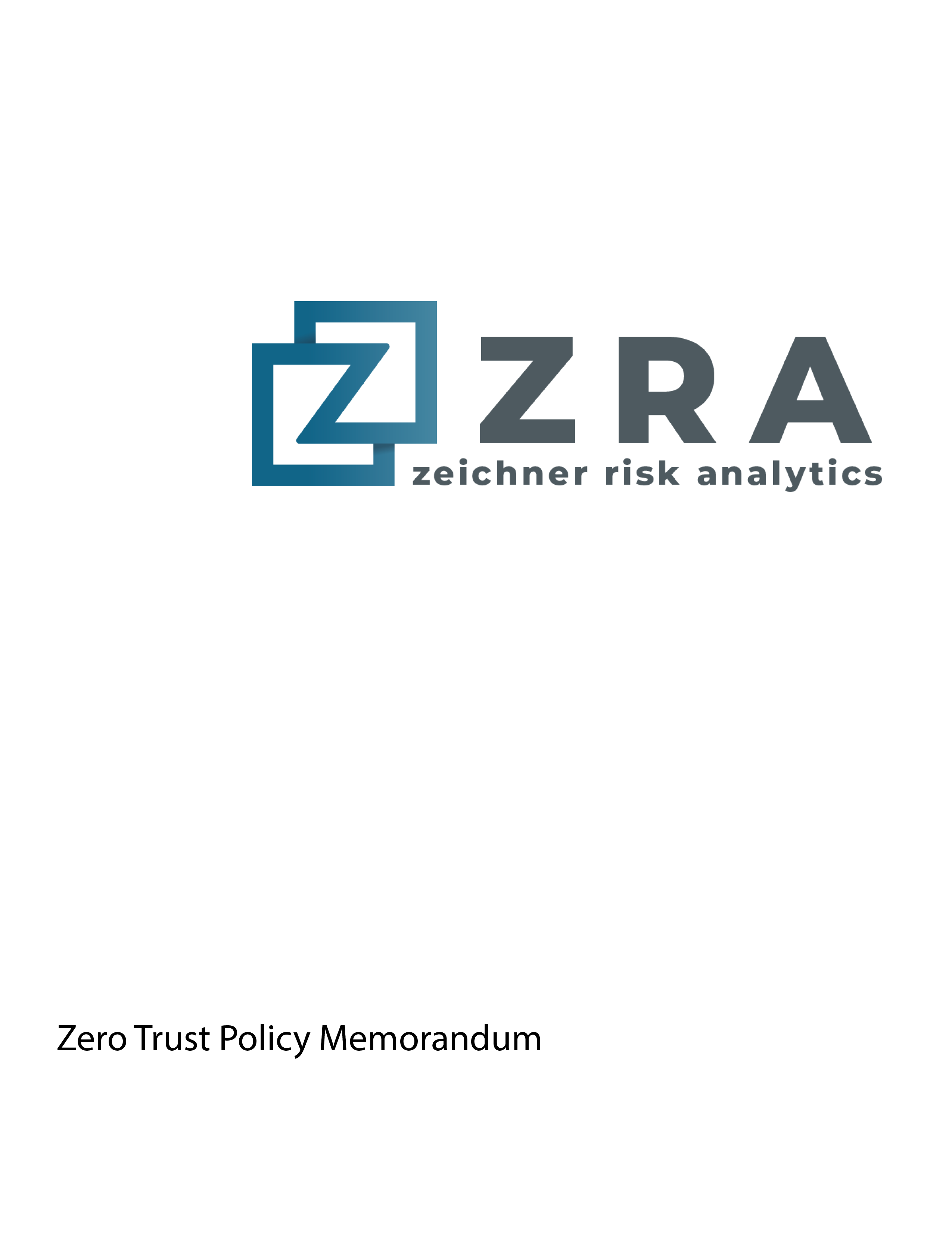 Zero Trust Policy Memorandum